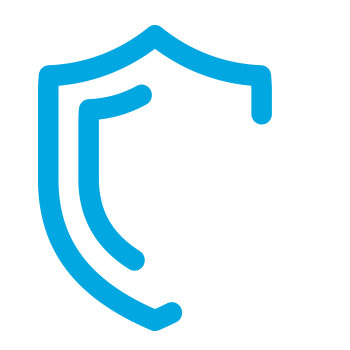 An image featuring a stylized shield with a dental symbol inside, placed next to a graphic of a tooth and gum.